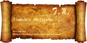 Tombácz Melinda névjegykártya