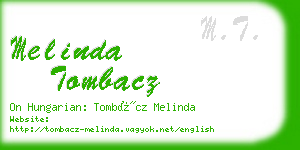 melinda tombacz business card